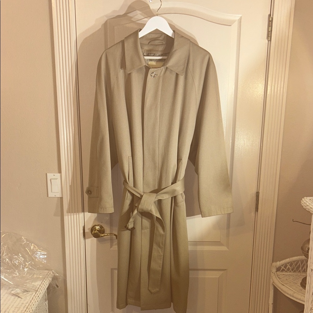 Men's Beige Evan Picone Trench Coat